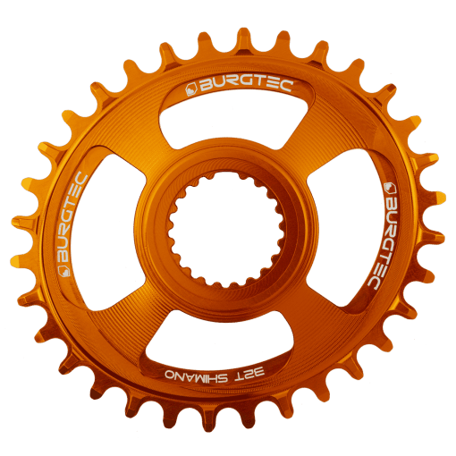 Couronne Burgtec Shimano Oval Direct Mount Thick Thin Orange 30d