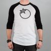 T-Shirt Orange Bikes Baseball Noir & Blanc  S/M|L/XL