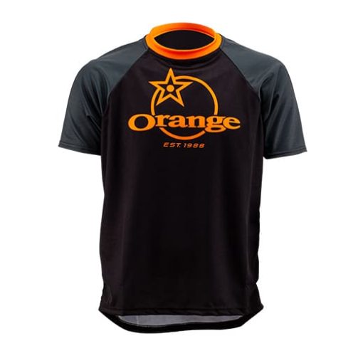 Maillot Orange Bikes Trail Gris Foncé / Noir Manches Courtes  XS|S|M|L|XL|XXL