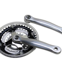 Pedalier VTT Gravity 7-8V. Alu Argent 170mm 42-34-24 Avec Pare Chaine (Boitier 118mm)