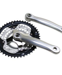 Pedalier VTT Gravity 7-8V. Alu Argent 170mm 48-38-28 (Boitier 118mm)
