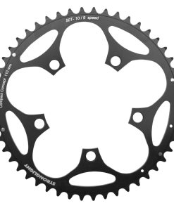 Plateau Route 5 Branches D.110 Stronglight Dural 50 Dents Exterieur Noir Type Shimano 8-9V.