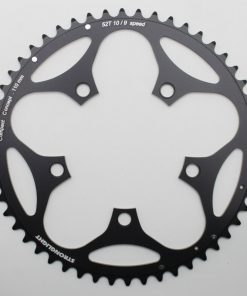 Plateau Route 5 Branches D.110 Stronglight Dural 52 Dents Exterieur Noir Type Shimano 8-9V.