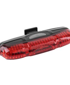 Eclairage Velo A Pile Arriere Sur Tige de Selle Newton Flash 5 Leds 3 Fonctions Noir Livre Avec 2 Piles Aaa