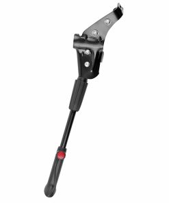 Bequille Velo Laterale Arriere Newton 24-28" Reglable Fixation Base-Hauban Alu Noir
