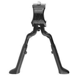 Bequille Velo Double Centrale Newton 24-28" Reglable Alu Noir (Sans Contre-Plaque)