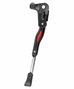 Bequille Velo Laterale Arriere Newton 24-28'' Reglable Fixation Moyeu Alu Noir