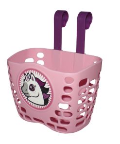 Panier Avant Enfant Gravity Licorne Rose Fixation Par Sangle Sur Cintre Guidon