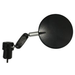 Retroviseur Velo - Trottinette Gauche Ou Droit Newton Double Articulation Fixation Extremite Cintre Guidon (Miroir Diam 8 Cm)