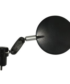 Retroviseur Velo - Trottinette Gauche Ou Droit Newton Double Articulation Fixation Extremite Cintre Guidon (Miroir Diam 8 Cm)
