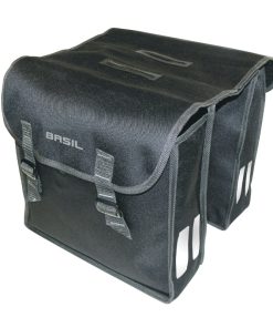 Sacoche Arriere Velo Double Basil Mara L 26L Noir (35X10X33Cm)