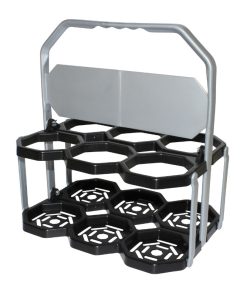 Panier Roto Pour Transport Des Bidon Pliable Noir-Gris (Pour 6 Bidons)