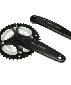 Pedalier VTT Stronglight Argos 8-9V. Alu Argent Grand Plateau Noir 170mm 42-34-24 (Boitier 113mm)