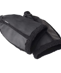 Manchon-Protege Main Velo Basil Warmers Imitation Cuir Noir (Contre Le Froid et L'Humidite)