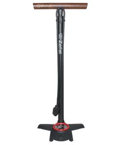 Pompe A Pied Zefal Profil Max Fp60 Corps Alu Noir Mat Manometre 12Bars Raccord Switch Vp-vs Manche En Bois - Made In France