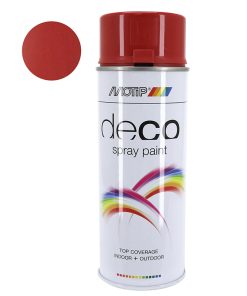 Bombe de Peinture Motip Deco Glycero Brillant Rouge Carmin Aerosol 400 ml (01640)