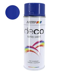Bombe de Peinture Motip Deco Glycero Brillant Bleu Gentiane Aerosol 400 ml (01634)