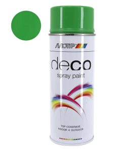 Bombe de Peinture Motip Deco Glycero Brillant Vert Pomme (Derbi) Aerosol 400 ml (01607)