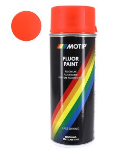Bombe de Peinture Motip Pro Fluo Rouge-Orange Aerosol 400 ml (04020)