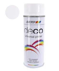 Appret Peinture Motip Primer Deco Universel Glycero Blanc (Aerosol-Bombe 400 Ml) (01611)