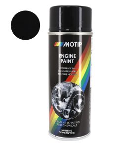 Bombe de Peinture Motip Pro Haute Temperature Moteur Noir Brillant Aerosol 400 ml (04092)