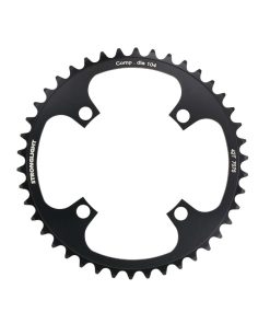 Plateau Vae-E-Bike 4 Branches D.104 Pour Bosch Stronglight 42 Dents Mono Noir Alu 7075 (Pour Systeme 1Ere et 3Ème Generation - Compatible Brose Avec Spider Ref 181123)