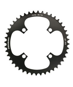 Plateau Vae-E-Bike 4 Branches D.104 Pour Bosch Stronglight 44 Dents Mono Noir Alu 7075 (Pour Systeme 1Ere et 3Ème Generation - Compatible Brose Avec Spider Ref 181123)