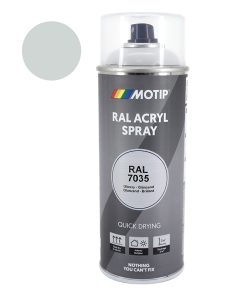 Bombe de Peinture Motip Industriel Gris Clair Ral 7035 Sechage Rapide (Spray 400 Ml) (07034)