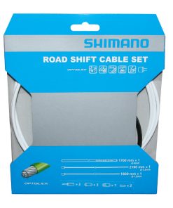 Transmission Derailleur Shimano Blanc-Cable Optislik (Kit Transmission 2Cables-2 Gaines)