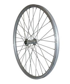 Roue VTT Patin Blocage 24" Er10 Avant Argent Moyeu Alu Jante 19C