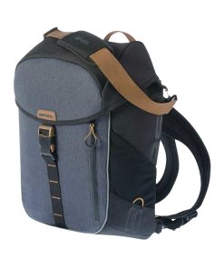 Sacoche Arriere Sac A Dos Velo Laterale Basil Miles Droit-Gauche Systeme Fixation Hook-On Waterproof 17L Bleu-Noir (Possibilite Sac Bandouliere + Sac A Dos) (44X14X31Cm)