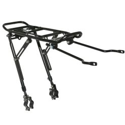 Porte Bagage Velo Arriere A Tringles Gravity Fixation Sur Haubans Alu Noir Reglable 26" A 29'' (Surface Plateforme 39 X 14 Cm) - Poids 25 Kg