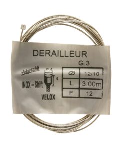 Cable de Derailleur Velox Inox Pour Shimano 3,00M (Boite de 25 Cables) 12-10 12 Fils