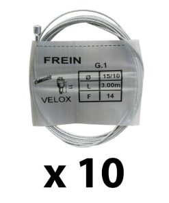 Cable de Frein Route-City Velox Galva 3.00M (Boite de 10 Cables) 15-10 14Fils