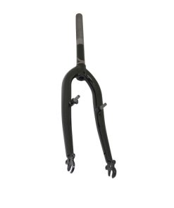 Fourche VTT 20 " Rigide Cintre Guidone Acier Noir Avec Tasseaux Pivot (200-140mm) Filete 1"-22,2 Interieur