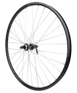 Roue VTC Disque Blocage 700 X 35 - 28" Er20 Arriere Noir Moyeu Shimano Acera Qc400 11-10-9V Centerlock Rayon Inox Jante 19C 32 Rayons