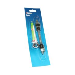 Axe de Roue VTT Avant Plein Chrome Weldtite D 9 X 140mm Avec Graisse et Cage A Billes