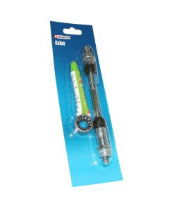 Axe de Roue VTT Arriere Plein Chrome Weldtite D 9.5 X 175mm Avec Graisse et Cage A Billes