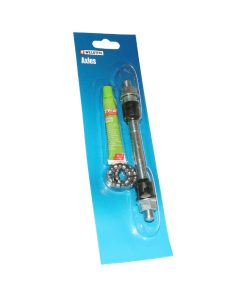 Axe de Roue VTT Avant Plein Chrome Weldtite D 10 X 145mm Avec Graisse et Cage A Billes