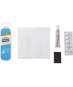 Kit Reparation Chambre a Air Weldtite Patch Pvc - Boite (8 Bandes Pvc Pre-Coupees + Colle 5G + Papier Ponce) Avec Notice