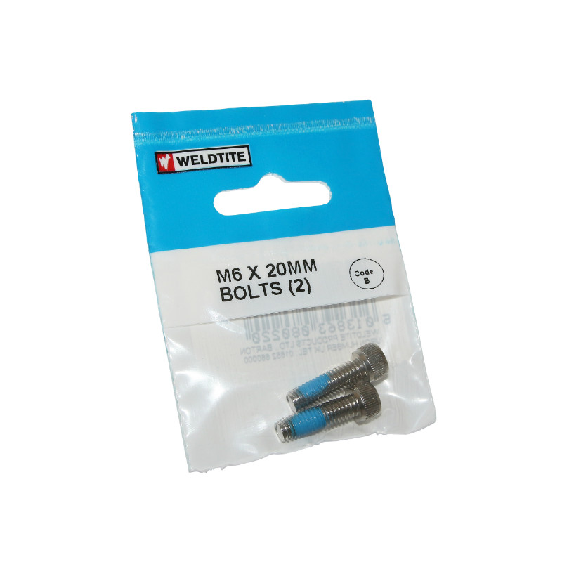 Vis M6 X 20mm (Paire Sur Carte) -Weldtite-