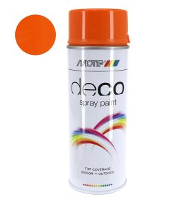 Bombe de Peinture Motip Deco Glycero Brillant Orange Ktm Aerosol 400 ml (01605)
