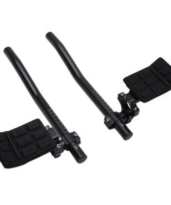 Prolongateur de Cintre Guidon Contre La Montre 31,8-25,8 Alu Noir Mat Position Basse Avec Repose Bras
