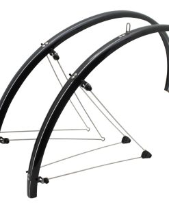 Garde Boue Route Tringles 700 Stronglight 35mm Noir (Paire) Avec Fixation Classic Tringles Inox