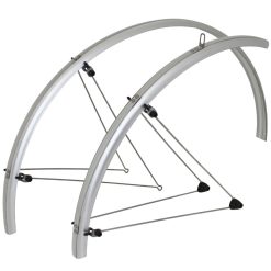 Garde Boue Route Tringles 700 Stronglight 35mm Argent (Paire) Avec Fixation Classic Tringles Inox