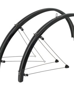 Garde Boue City-VTC Tringles 28'' Stronglight Tour 54mm Noir (Paire) Avec Fixation Classic Tringles Inox