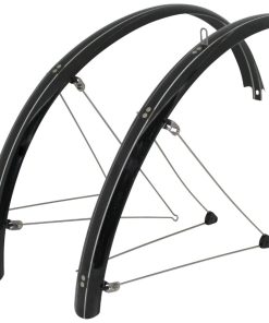 Garde Boue VTT Tringles 26'' Stronglight Country 54mm Noir (Paire) Avec Fixation Classic Tringles Inox