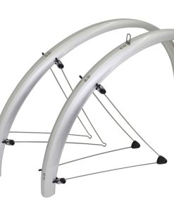 Garde Boue VTT Tringles 26" Stronglight Country 60mm Argent (Paire) Avec Fixation Classic Tringles Inox