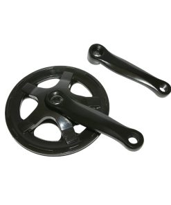 Pedalier VTT Gravity 5-6 Acier Noir 127mm Plateau 36D. Avec Protege Chaine