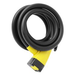 Antivol Velo Spiral A Cle Auvray Diam 12 mm L 1.80 M Noir Mat (Avec Support)